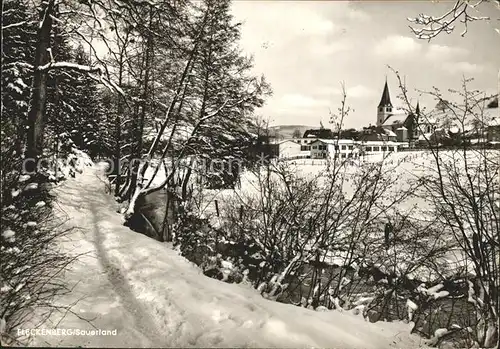 Fleckenberg Partie am Fluss im Winter Kat. Schmallenberg