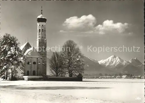 Schwangau St. Kolomann Kirche Kat. Schwangau