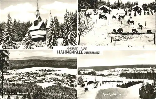 Hahnenklee Bockswiese Harz Kirche Sportgelaende Kat. Goslar