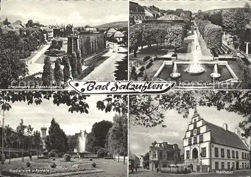 Bad Salzuflen Hauptallee Gradierwerk Badehaeuser  Kat. Bad Salzuflen