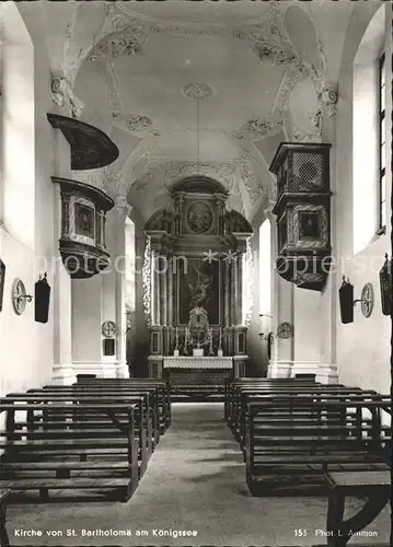 Koenigsee Berchtesgaden Kirche innen Kat. Berchtesgaden