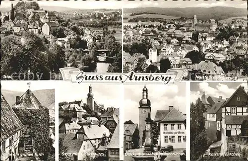 Arnsberg Westfalen Gruener Turm Glockenturm Kaiserpfoertchen / Arnsberg /Hochsauerlandkreis LKR