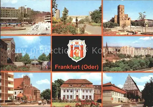 Frankfurt Oder Karl Marx  Strasse Rathaus Botanischer Garten Kat. Frankfurt Oder