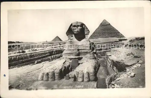 Cairo Egypt Sphinx Temple Chephren Pyramide Kat. Cairo