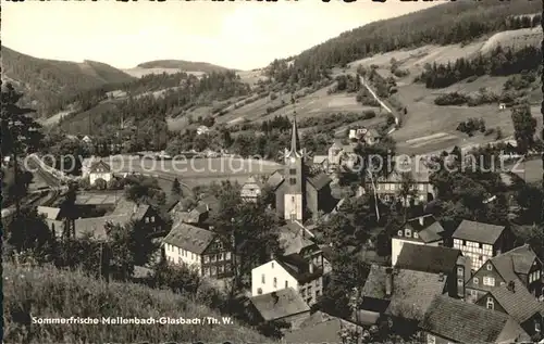 Mellenbach Glasbach Teilansicht Kirche  Kat. Mellenbach Glasbach