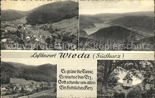 Wieda Oberdorf Glockenturm Oderrtalsperre Kat. Wieda