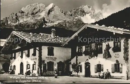 Wallgau Alpspitze Zugspitze Herren Damen Salon  Kat. Wallgau