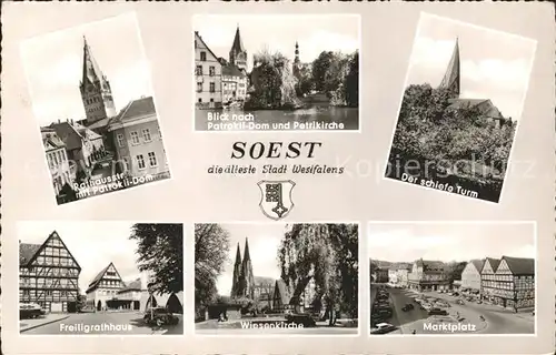 Soest Arnsberg Partrokli Dom Petrikirche schiefe Turm Marktplatz Wiesenkirche  / Soest /Soest LKR