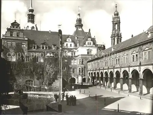 Dresden Residenzschloss Kanzleihaus Georentor Lange Galerie Schlossturm Katholische Hofkirche  Kat. Dresden Elbe