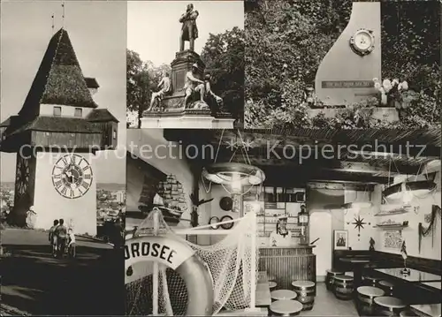 Graz Steiermark Uhrturm Restaurant Nordsee Denkmal  Kat. Graz