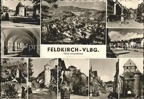 Feldkirch Vorarlberg Wehrturm Laubengaenge Tor  Kat. Feldkirch