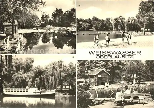 Weisswasser Oberlausitz Tierpark Bad Jahnsteich Schiffsbar  Kat. Weisswasser