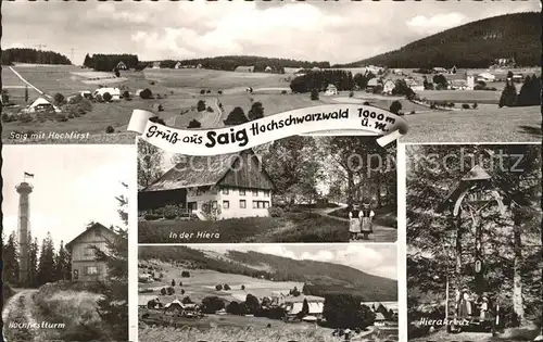 Saig Schwarzwald Panorama Hochfirsstturm In der Hiera Hierakreuz Kat. Lenzkirch