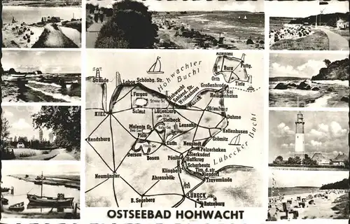 Hohwacht Ostseebad Strandpartien Lageplan Leuchtturm