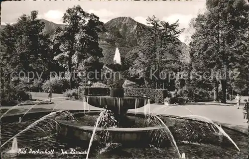 Bad Reichenhall Springbrunnen im Kurpark Kat. Bad Reichenhall