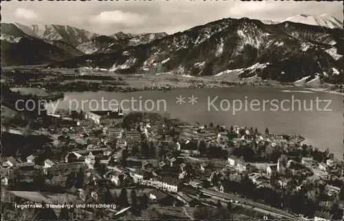 Tegernsee Totalansicht mit Blauberge und Hirschberg Kat. Tegernsee