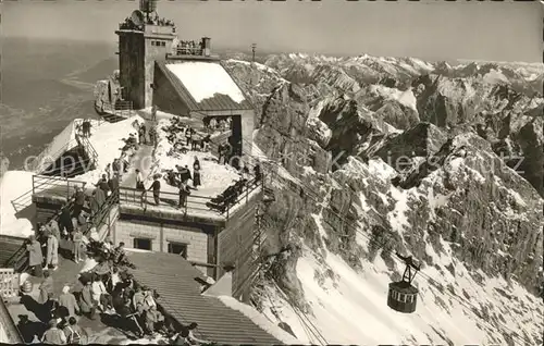 Zugspitze Gipfelstation Zugspitzbahn mit Karwendelgebirge Kat. Garmisch Partenkirchen