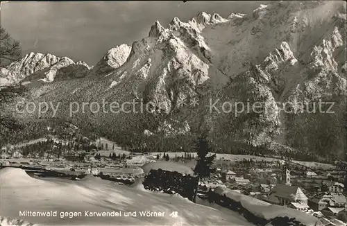 Mittenwald Karwendel Tirol mit Woerner Kat. Schwaz