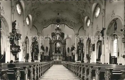 Lindenberg Allgaeu Inneres der kath Kirche Kat. Lindenberg i.Allgaeu