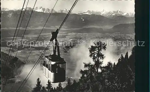 Velden Woerther See Panorama mit Seilbahn Kat. Velden am Woerther See