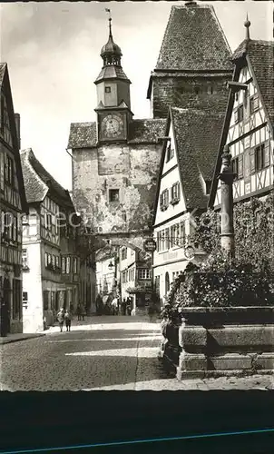 Rothenburg Tauber Roedergasse mit Markusturm Kat. Rothenburg ob der Tauber