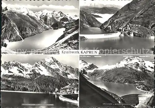 Kaprun Kraftwerk Stausee Wasserfallboden Mooserboden Drossen und Limbergsperre Kat. Kaprun