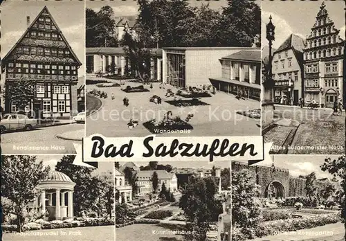 Bad Salzuflen Renaissance Haus Wandelhalle Altes Buergermeisterhaus Leopoldsprudel Kurmittelhaeuser Saline im Rosengarten Kat. Bad Salzuflen