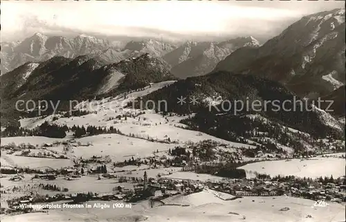 Pfronten Panorama mit Zugspitze Falkenstein und Schlicke Kat. Pfronten