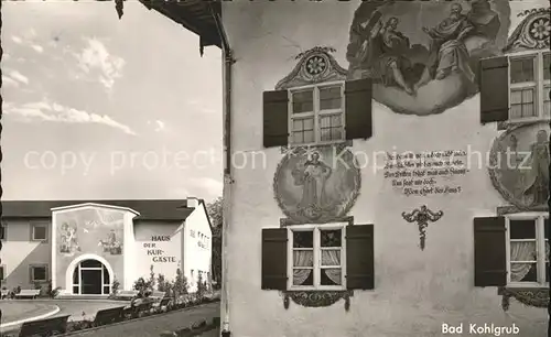 Bad Kohlgrub Haus der Gaeste Wandfresken am Haus Zum Jager Kat. Bad Kohlgrub