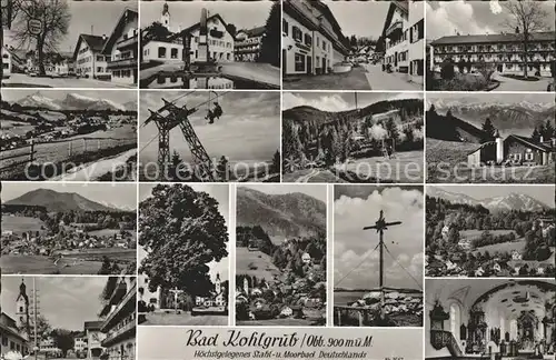 Bad Kohlgrub Orts und Teilansichten Sessellift Gipfelkreuz Kirche Inneres Kat. Bad Kohlgrub