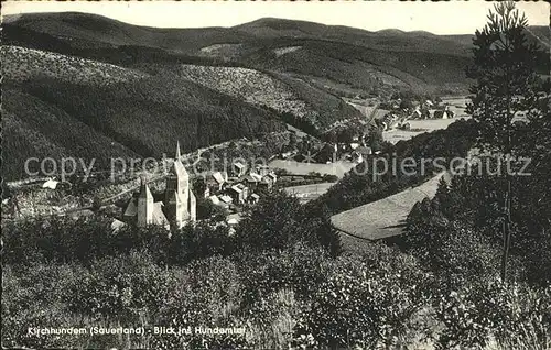 Kirchhundem Blick ins Hundemtal Kat. Kirchhundem Hochsauerland