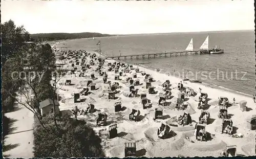 Timmendorfer Strand Seebruecke Strandpartie Kat. Timmendorfer Strand