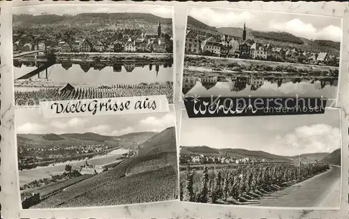 Wehlen Mosel Panorama Totalansichten Moselpartie Kat. Bernkastel Kues