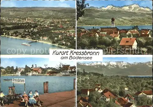 Kressbronn Bodensee Fliegeraufnahme Ortsansicht Anlegestelle Teilansicht Kat. Kressbronn am Bodensee