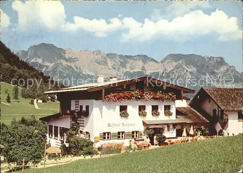 Au Berchtesgaden Grenz Gasthaus Neuhaeusl mit Untersberg Kat. Berchtesgaden