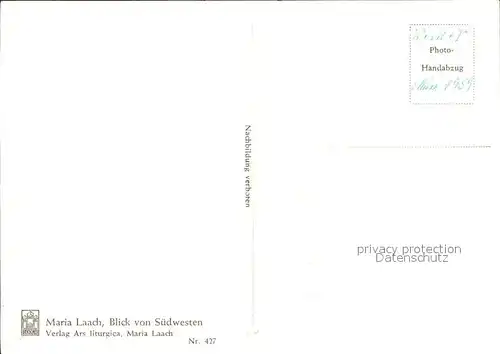 Maria Laach Glees Kloster mit Laacher See Panorama / Glees /Ahrweiler LKR
