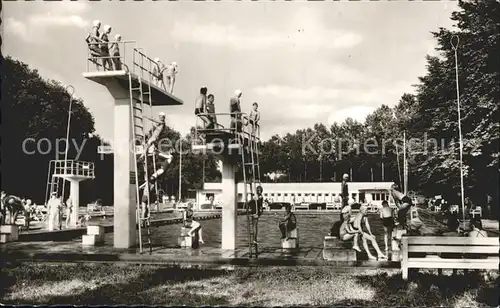 Blomberg Lippe Freibad Sprungturm Schwimmbad Kat. Blomberg