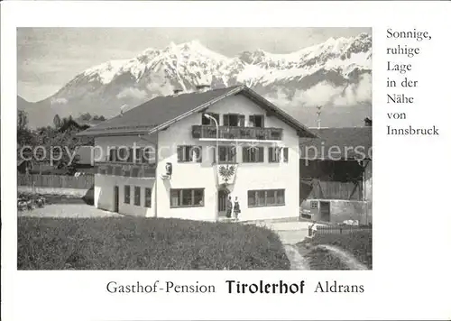 Aldrans Gasthof Pension Tirolerhof Kat. Aldrans