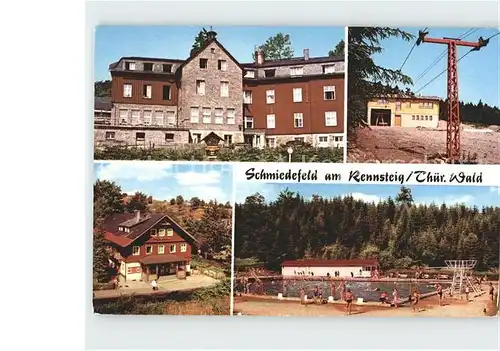 Schmiedefeld Rennsteig Erholungsheim Stutenhaus Liftbaude Eisenberg Filmbuehne Waldbad Kat. Schmiedefeld Rennsteig