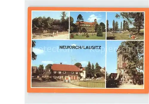 Neukirch Lausitz Valtentalseebaude Gondelteich Museum Freibad Valtenbergbaude Kat. Neukirch Lausitz