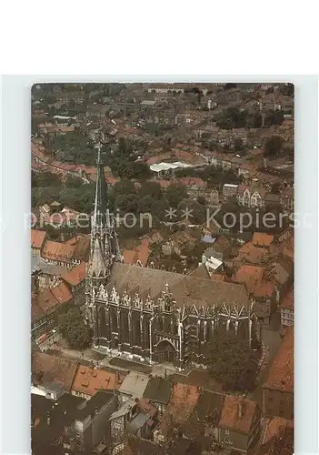 Muehlhausen Thueringen Pfarrkirche St Marien Fliegeraufnahme Kat. Muehlhausen Thueringen