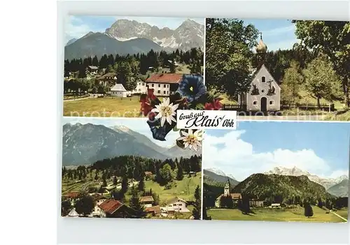 Klais Teilansichten Kapelle Alpenflora Alpenpanorama Kat. Kruen