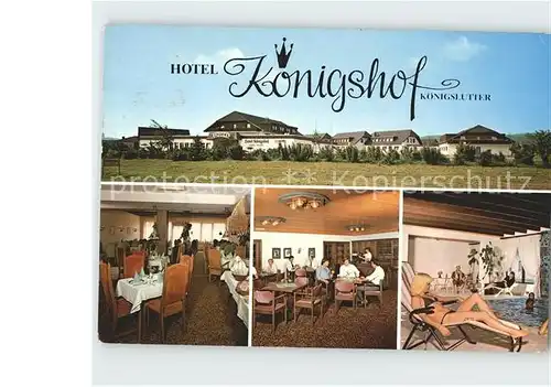 Koenigslutter Elm Hotel Koenigshof Restaurant Hallenbad Kat. Koenigslutter am Elm