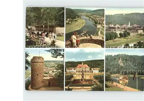 Bad Karlshafen Konzertpavillon Burgruine Aussichtspunkt Schloss Solbad Weserbergland Kat. Bad Karlshafen