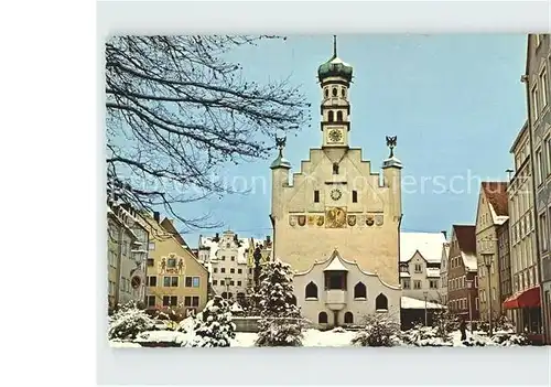 Kempten Allgaeu Rathaus im Winter Kat. Kempten (Allgaeu)
