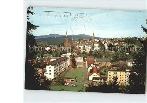 Kirchen Sieg Stadtblick mit Giebelwand / Kirchen (Sieg) /Altenkirchen Westerwald LKR