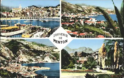 Menton Alpes Maritimes Hafenpartie Teilansichten Kat. Menton