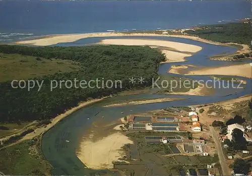 Talmont Saint Hilaire Le Havre du Payre et les installations ostreicoles Vue aerienne Kat. Talmont Saint Hilaire