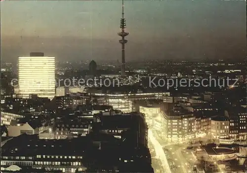 Hamburg City mit Jungfernstieg und Fernsehturm Kat. Hamburg