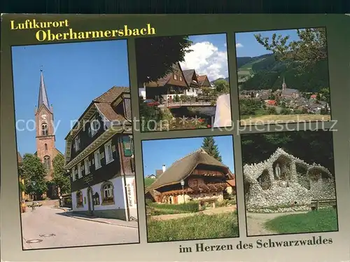 Oberharmersbach Kirche Dorfmotive Gesamtansicht Kat. Oberharmersbach